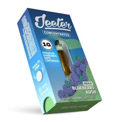 Blueberry Kush vape concentrate featuring rich blueberry terpene flavor, crafted for smooth vapor production and a flavorful aromatic cannabis profile.