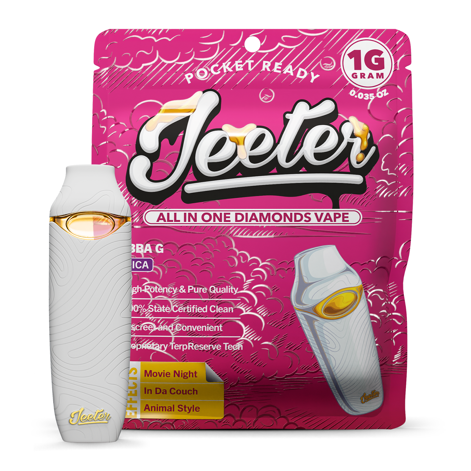 Bubba G Live Resin Vape by Jeeter – Premium Cannabis Vape Cartridge Bubba G live resin vape by Jeeter crafted with high-quality cannabis extract, delivering potent effects, earthy and gassy terpene flavor, and a smooth, flavorful vaping experience.