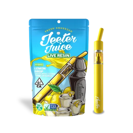 Lemon Drop Jeeter Live Rosin solventless cannabis concentrate crafted from fresh frozen flower, delivering bright lemon citrus terpene notes, high potency, and smooth clean vapor.