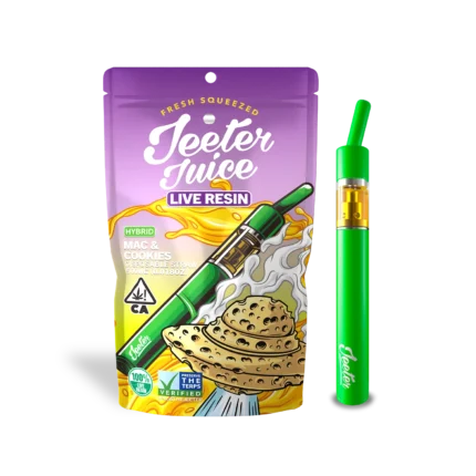 Mac N Cookies Jeeter Live Rosin solventless cannabis concentrate crafted from fresh frozen flower, delivering sweet cookie-like terpene notes, high potency, and smooth clean vapor.