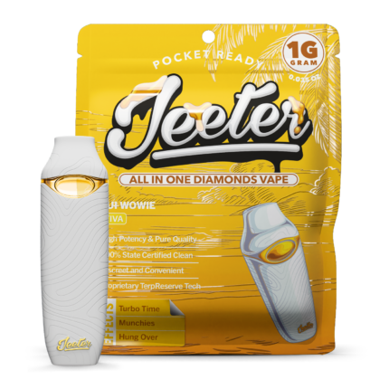 Maui Wowie live resin vape by Jeeter crafted with high-quality cannabis extract, delivering potent effects, tropical pineapple terpene flavor, and a smooth, flavorful vaping experience.