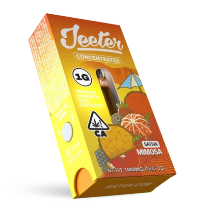 Mimosa vape concentrate featuring bright citrus terpene flavor, crafted for smooth vapor production and a rich aromatic cannabis profile.