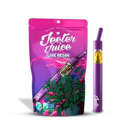 Purple Passion Jeeter Live Rosin solventless cannabis concentrate crafted from fresh frozen flower, delivering rich fruity terpene notes, high potency, and smooth clean vapor.