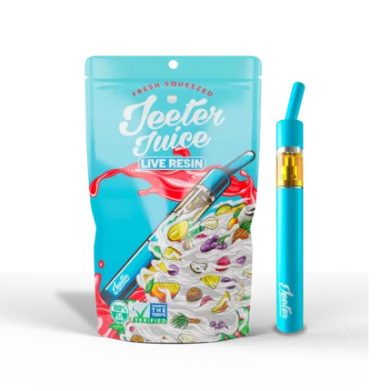 Slurricane Jeeter Live Rosin solventless cannabis concentrate crafted from fresh frozen flower, delivering sweet berry terpene notes, high potency, and smooth clean vapor.